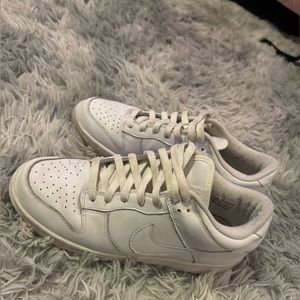 Triple White Mens Nike Dunks